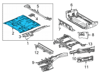 OEM 2021 Toyota Sienna Floor Pan Diagram - 58114-08020