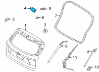 OEM Kia Sorento Hinge Assembly-Tail Gate Diagram - 72910P2000