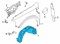 OEM Ford Maverick GUARD - FRONT SPLASH Diagram - NZ6Z-16103-A