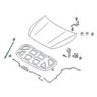 OEM 2019 Kia Forte Rod Assembly-Hood Stay Diagram - 81170M6000