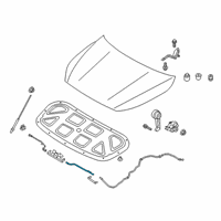 OEM Kia Forte Cable Assembly-Hood LATC Diagram - 81190M6100