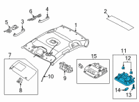 OEM 2022 Hyundai Elantra Lamp Assembly-Room Diagram - 92850-AA000-YFR
