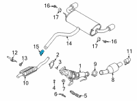 OEM Ford Escape Resonator Clamp Diagram - EU2Z-5K256-B