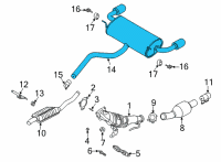 OEM 2021 Lincoln Corsair MUFFLER ASY - REAR Diagram - LX6Z-5A289-F