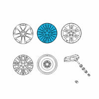 OEM 2018 Toyota Sienna Wheel, Alloy Diagram - 42611-08060