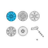OEM Toyota Sienna Wheel, Alloy Diagram - 42611-08070