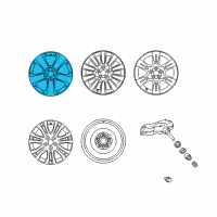 OEM 2018 Toyota Sienna Wheel, Alloy Diagram - 42611-08070