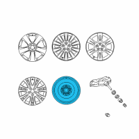 OEM 2015 Toyota Sienna Spare Wheel Diagram - 42611-08111