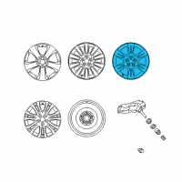 OEM 2020 Toyota Sienna Wheel, Alloy Diagram - 42611-08210
