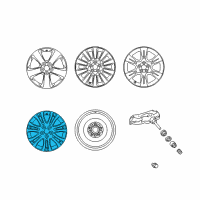 OEM 2019 Toyota Sienna Wheel, Alloy Diagram - 42611-08140