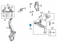 OEM Acura Stopper, Front (Lower) Diagram - 51397-TGV-A01