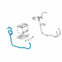 OEM 2005 Pontiac Grand Prix Cable Asm, Battery Negative Diagram - 88987152