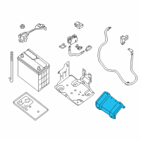 OEM Nissan Leaf Bracket Assembly-Battery Mounting Diagram - 64861-3NF0A