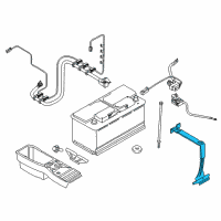 OEM 2013 BMW X6 Safety Bar, Battery Diagram - 61-21-7-555-905