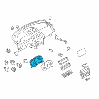 OEM 2009 Nissan Murano Speedometer Assy Diagram - 24820-1AA8B