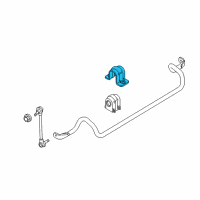 OEM 2019 Ford Police Interceptor Utility Stabilizer Bar Bracket Diagram - 6L2Z-5486-AA