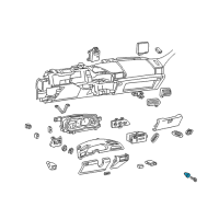 OEM Buick Roadmaster Cylinder-Instrument Panel Compartment Door Lock (Uncoded) Diagram - 12502672