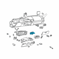 OEM 1996 Chevrolet Camaro Heater & Air Conditioner Control Assembly Diagram - 16183811