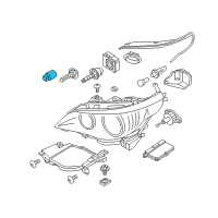 OEM 2005 BMW 530i Parking Light Bulb Socket Diagram - 63-12-6-929-309