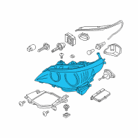 OEM BMW 535i Left Headlight Diagram - 63-12-7-177-755