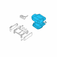 OEM 2009 Nissan Quest Cushion Assembly - Front Seat Diagram - 87300-ZM34D