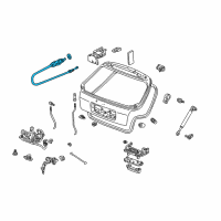 OEM Honda Civic Cable, Fuel Lid Opener (Driver Side) Diagram - 74411-S00-A01