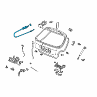 OEM 1997 Honda Civic Cable, Fuel Lid Opener (Driver Side) Diagram - 74411-S00-A01