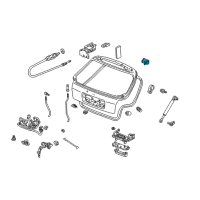 OEM 1997 Honda Civic Hinge, Tailgate Diagram - 68210-S03-000ZZ