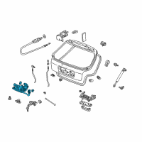 OEM 2000 Honda Civic Lock, Tailgate Diagram - 74801-S00-A01