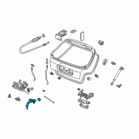 OEM 1999 Honda Civic Cylinder, Tailgate Diagram - 74861-S00-A11