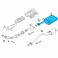 OEM Chevrolet City Express Muffler, Exhaust(W/Exhaust Pipe & Tail Pipe) Diagram - 19316295