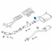 OEM 2018 Chevrolet City Express Center Muffler Insulator Diagram - 19316299