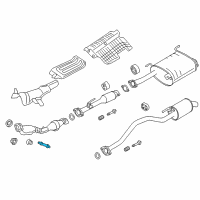 OEM 2015 Chevrolet City Express Converter & Pipe Stud Diagram - 19316296