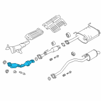 OEM 2017 Chevrolet City Express 3Way Catalytic Convertor (W/Exhaust Front Pipe) Diagram - 19316290