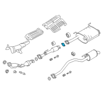 OEM 2017 Chevrolet City Express Center Muffler Gasket Diagram - 19316301