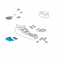 OEM Saturn LW300 Holder Asm, Front Floor Console Cup *Medium Duty Dark.Pewter Diagram - 24420742