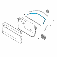 OEM Hyundai Tiburon Weatherstrip Assembly-Front Door Opening, LH Diagram - 82150-2C000