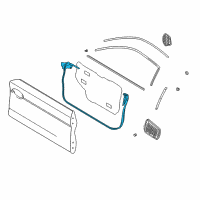 OEM Hyundai Tiburon Weatherstrip Assembly-Front Door Side LH Diagram - 82130-2C000