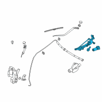 OEM 2014 Infiniti Q70 WIPER Assembly Windshield Diagram - 28800-1MA1C