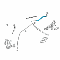 OEM 2017 Infiniti Q70 Window Wiper Arm Assembly No 1 Diagram - 28886-1MA0A