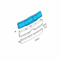 OEM 2003 Buick Rendezvous Applique Asm-Lift Gate Center (W/ Rear License Plate Lamp Diagram - 10328304