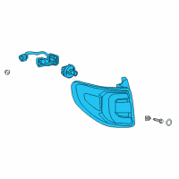 OEM 2017 GMC Acadia Limited Tail Lamp Diagram - 84051376