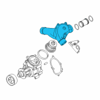 OEM BMW M3 Thermostat Housing Diagram - 11-53-7-831-103