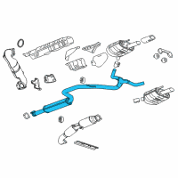 OEM 2011 Buick Regal Pipe Asm-Exhaust Muffler Front Diagram - 13311786