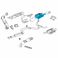 OEM Buick Regal Muffler Asm-Exhaust (W/ Exhaust Pipe & Tail Pipe) Diagram - 13311784