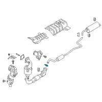OEM 2022 Ford EcoSport Rear Muffler Clamp Diagram - GN1Z-5A215-A