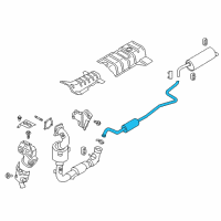 OEM 2019 Ford EcoSport Muffler & Pipe Diagram - GN1Z-5230-AH