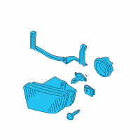 OEM Infiniti QX4 Lamp Assembly-Fog, RH Diagram - 26150-1W325