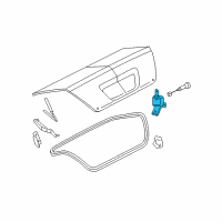 OEM 2007 Ford Five Hundred Lock Assembly Diagram - 6G1Z-5443200-A