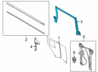 OEM 2022 Ford Bronco RUN - DOOR GLASS Diagram - M2DZ-7825766-A